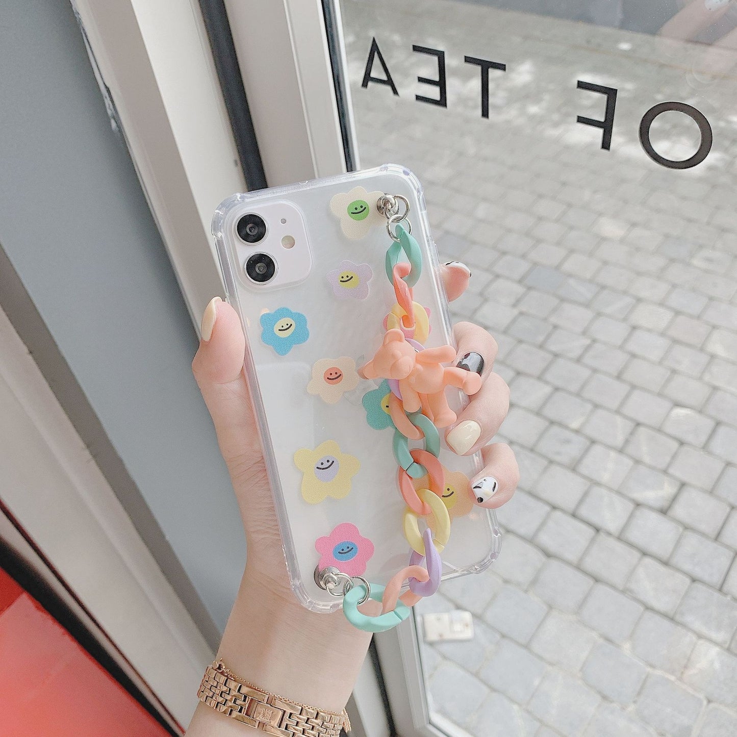 Pastel Phone Case with Chain