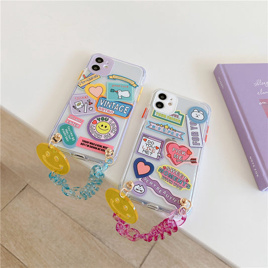Emoticon Phone Case with Chain