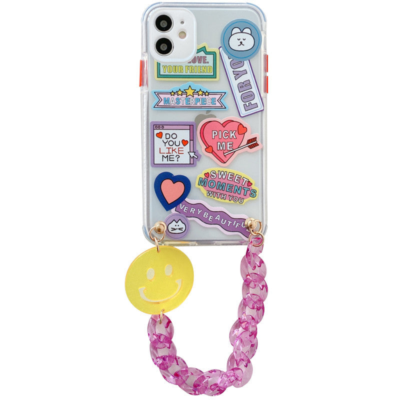 Emoticon Phone Case with Chain