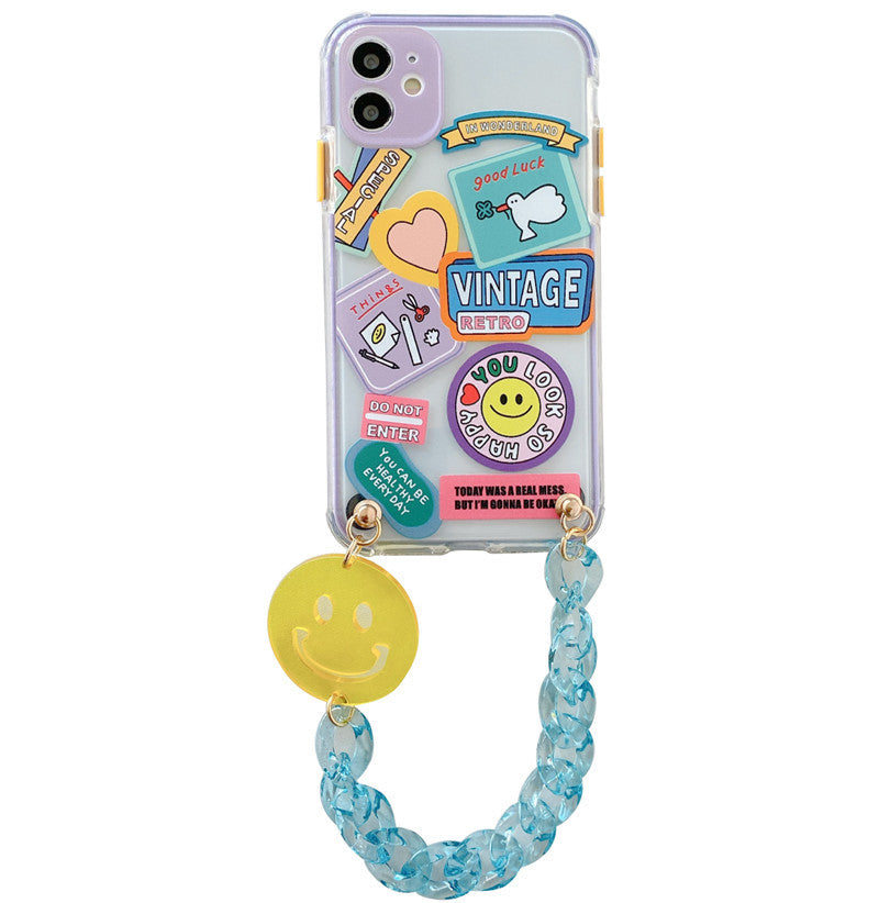 Emoticon Phone Case with Chain