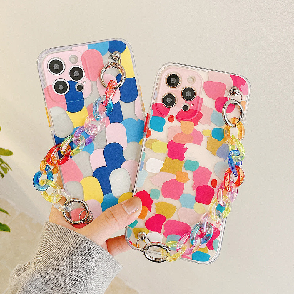 Graffiti Phone Case with Chain