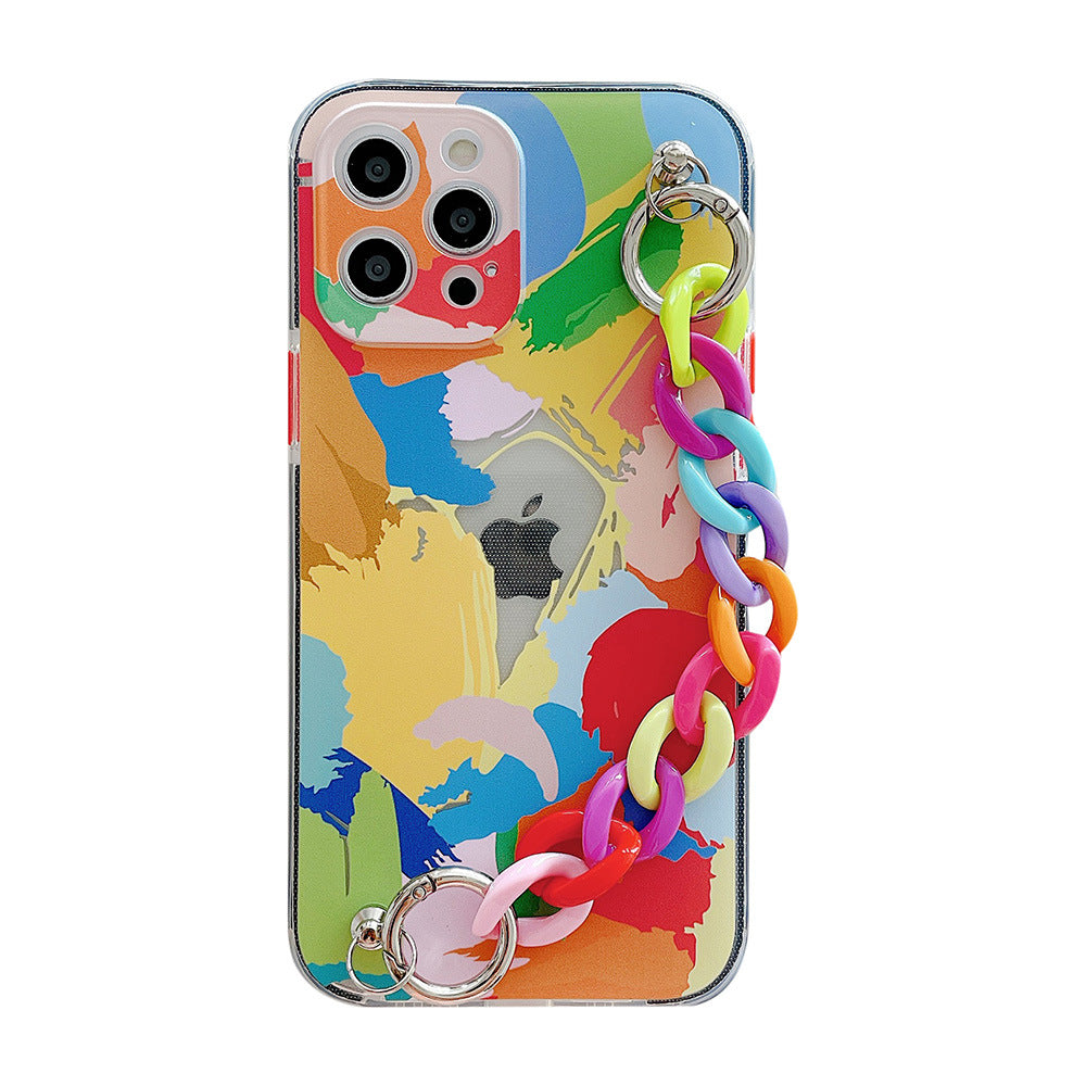 Graffiti Phone Case with Chain