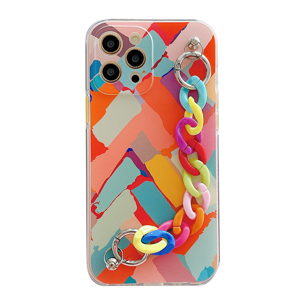 Graffiti Phone Case with Chain