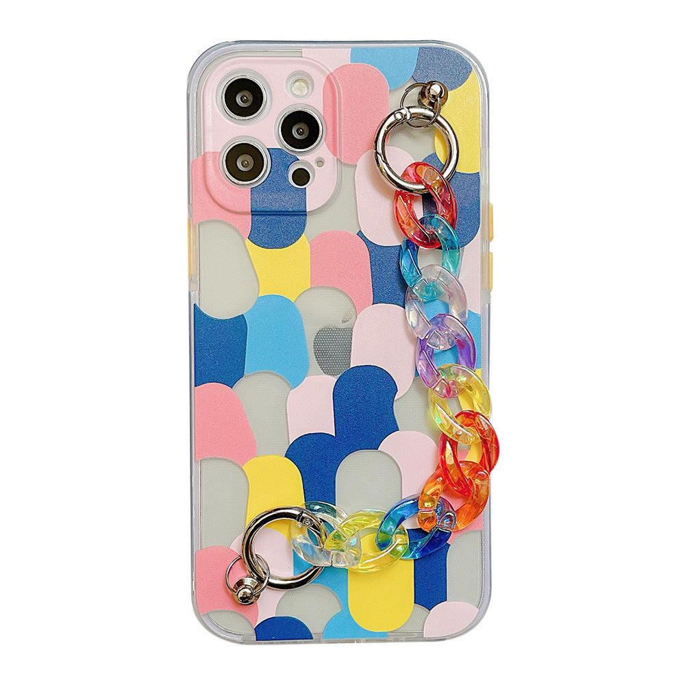 Graffiti Phone Case with Chain