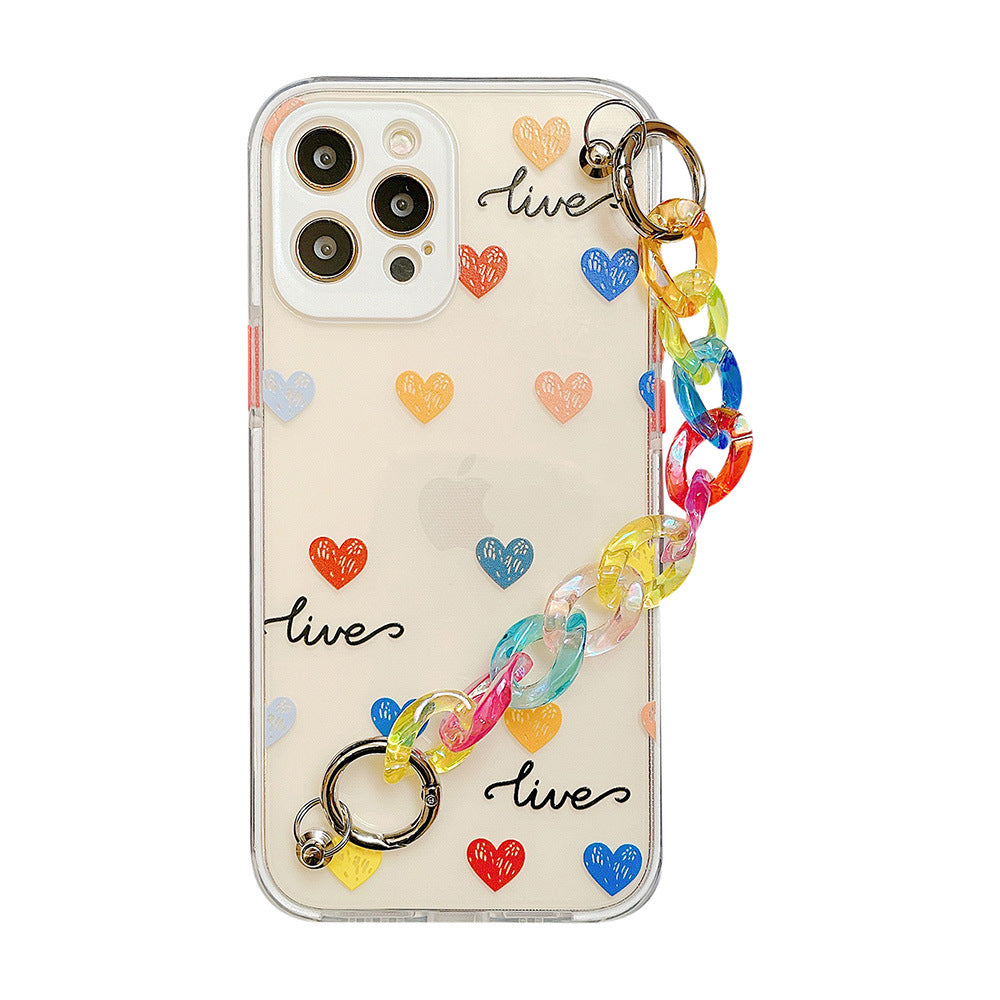 Graffiti Phone Case with Chain