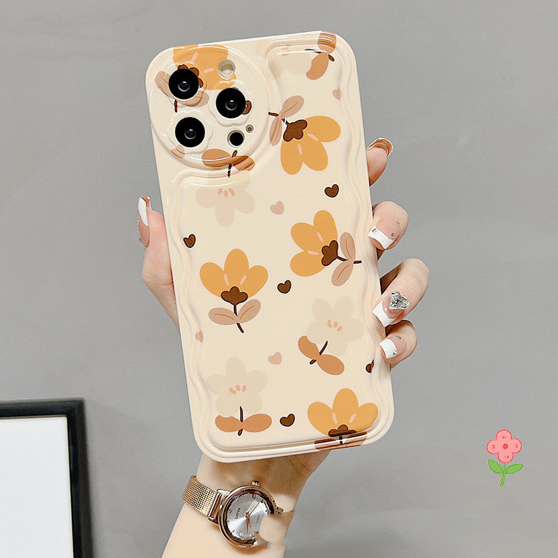 Floral Phone Case With Bow and Bracket